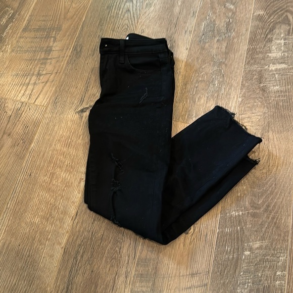 Flying Monkey Women’s Black Skinny Jeans with Rips Size 24
